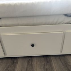 Daybed frame with 3 drawers, white, Twin