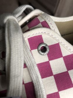 Vans authentic pro clearance fuchsia checkered skate shoes
