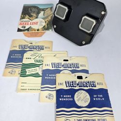 VIEW-MASTER STEREOSCOPE VINTAGE 1950s SAWYER'S USA ORIGINAL w/ REELS