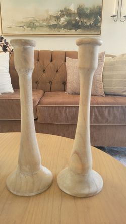 Wood Candle Holders
