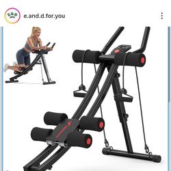 MERACH Ab Machine, Adjustable Ab Trainer Machine, Ab Workout Equipment for Home Gym, Ergonomic Arc Track for Better Abs, Foldable Workout Machine for