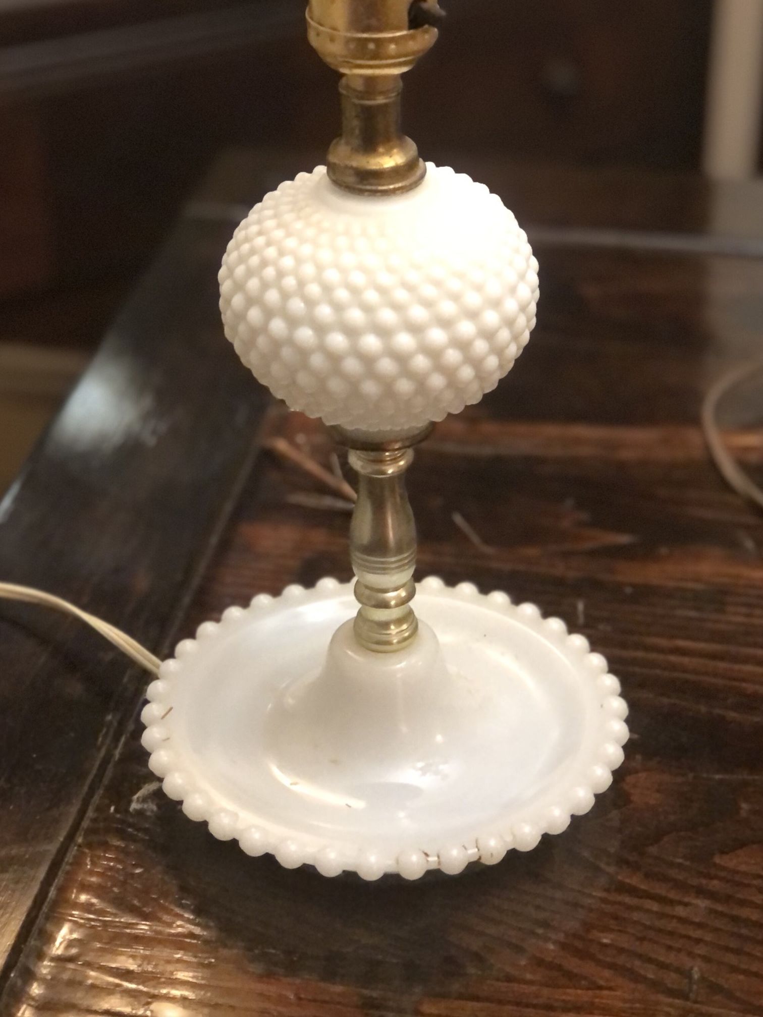 Milk Glass Lamp & Milk Glass Candle Holder