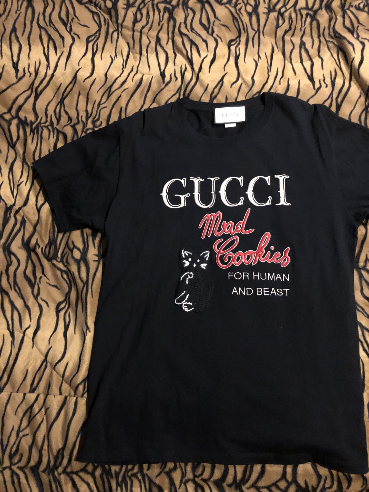 Gucci  Authentic Mad Cookies Black Used T-Shirt Size M
