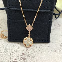 Vintage Louis Vuitton Diamond And Mother of Pearl Necklace