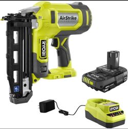 Ryobi P325 18V AirStrike 16-Gauge Finish Nailer w/ Battery & Charger