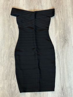 Black bandaje cocktail dress XS
