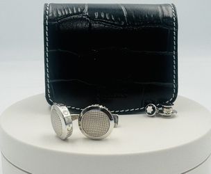 AUTHENTIC MONTBLANC Urban Walker Cufflinks. Tie/lapel Pin, & Genuine Alligator Travel Pouch