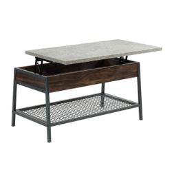 Sauder Market Commons Rich Walnut Lift-Top Coffee Table