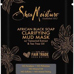 3 Pack: Shea Moisture African Black Soap Clarifying Mud Mask w/ Tea Tree Oil