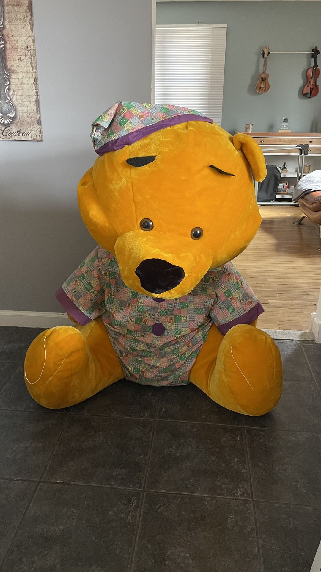 RARE giant yellow stuffed animal bear