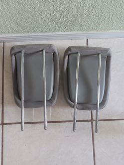 Gray fabric Car Headrests 2 Pair