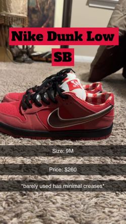 Red Nike Dunk Low SB