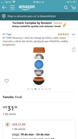 KT TAPE Recovery+ bola de masaje de hielo y calor, dolor muscular y alivio del estrés, aprobado por HSA/FSA, rodillo terapéutico