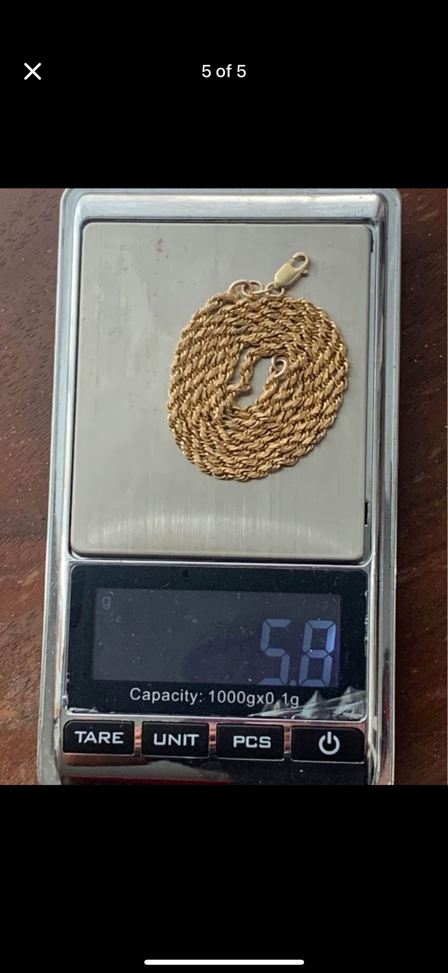 14k Gold Rope Chain