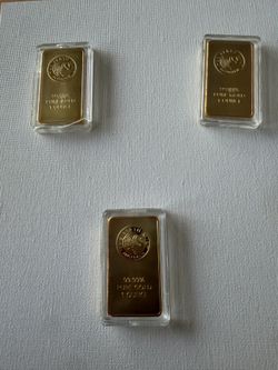 3X 1oz Perth Mint 99.99% Pure Gold Bar