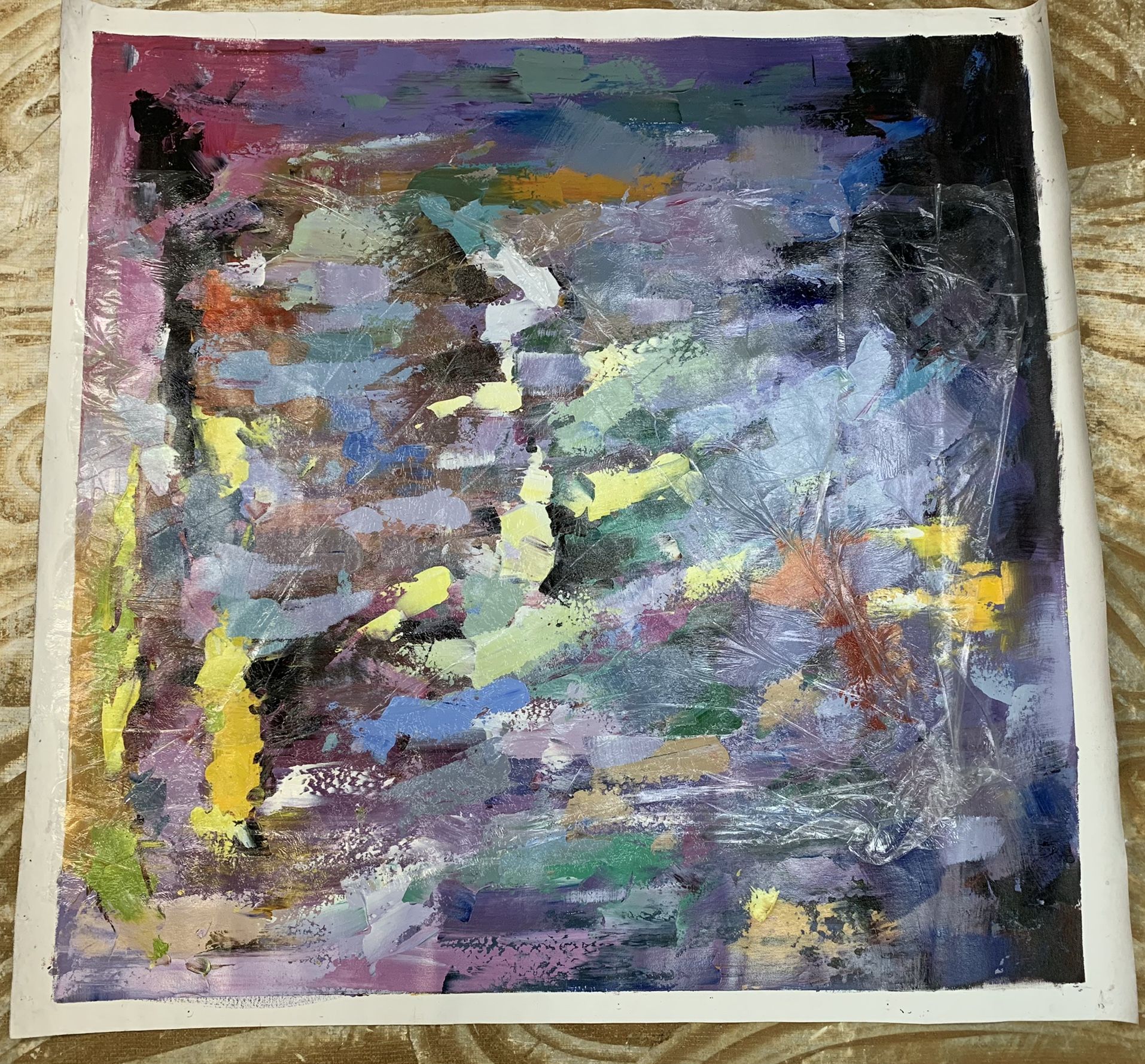 Canvas abstract piece colorful expressions high quality oil painting handpainted art home decoration
