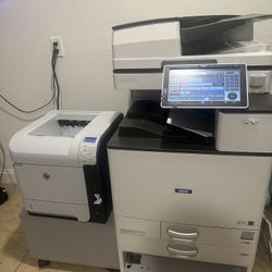 Ricoh MPC 3004 color copier (w/ Free HP printer)