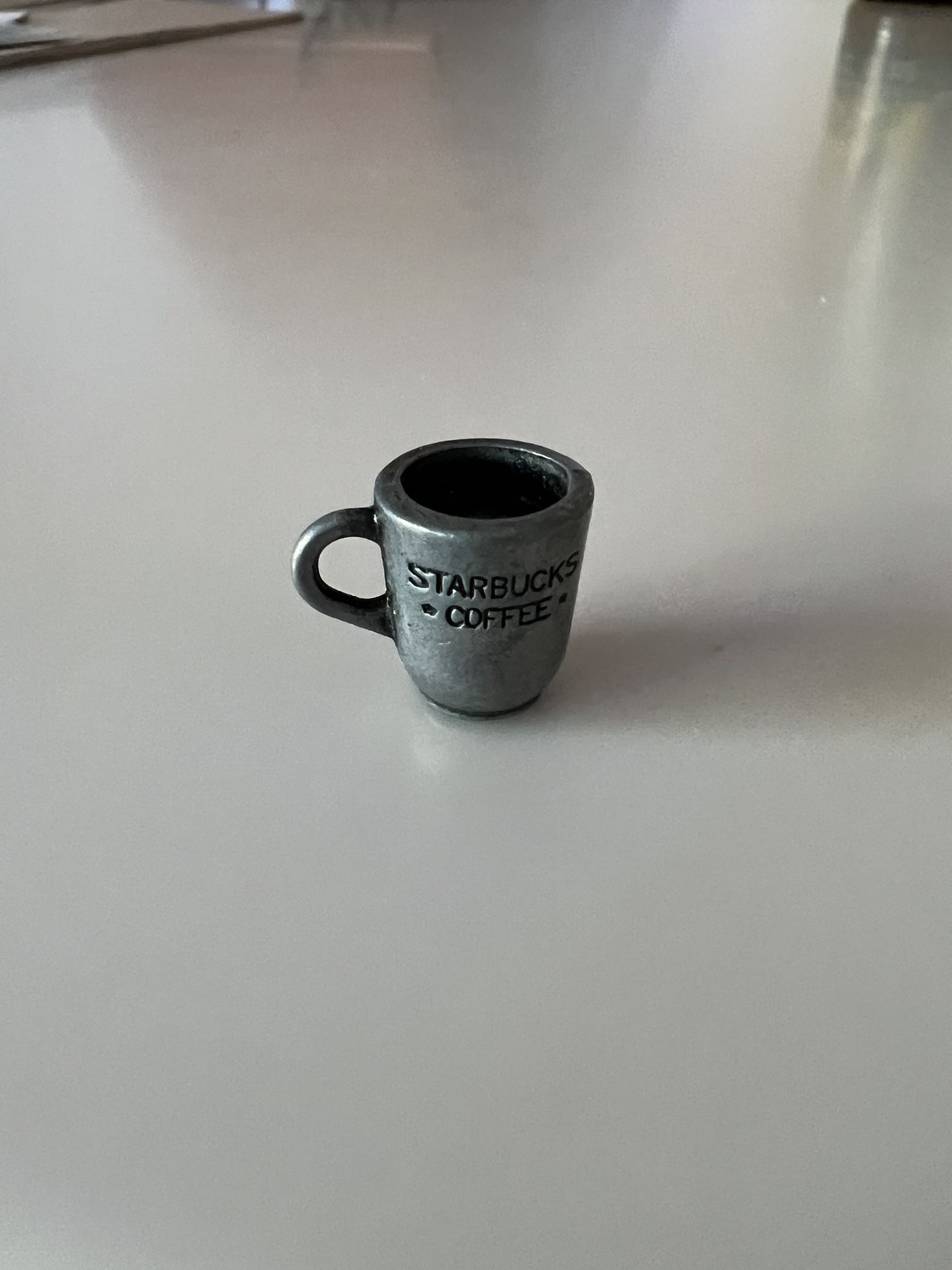 Miniature Pewter Starbucks Cup From A Monopoly Game