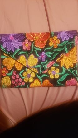 Embroidered Bag Clutch Purse