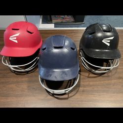 Easton little League Helmets Jr Red Navy Black Great Condition 