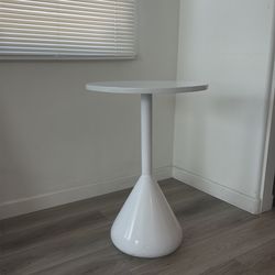 Small white side table