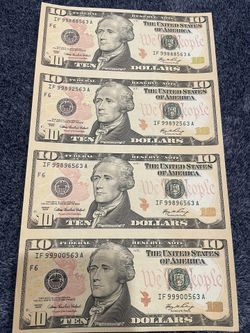 2006 10 Dollars Uncut Set