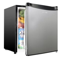 Upstreman 1.7 Cu.ft Mini Fridge with Freezer, Dorm Essentials, Adjustable Thermostat, Energy Saving, Low Noise, Single Door Compact Refrigerator for D