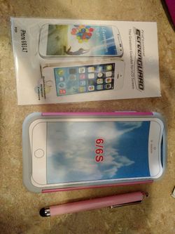 Iphone 6/6s phone case, stylus, screen protector