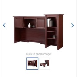 Realspace Broadstreet 65inW Hutch For U-Shaped Desk, Cherry 