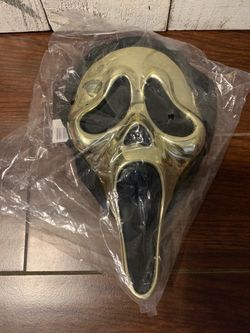 Golden Ghost Face Halloween Mask