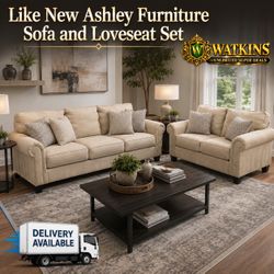🛋️ Ashley Furniture Quality Sofa & Loveseat Set — Model Home Furniture