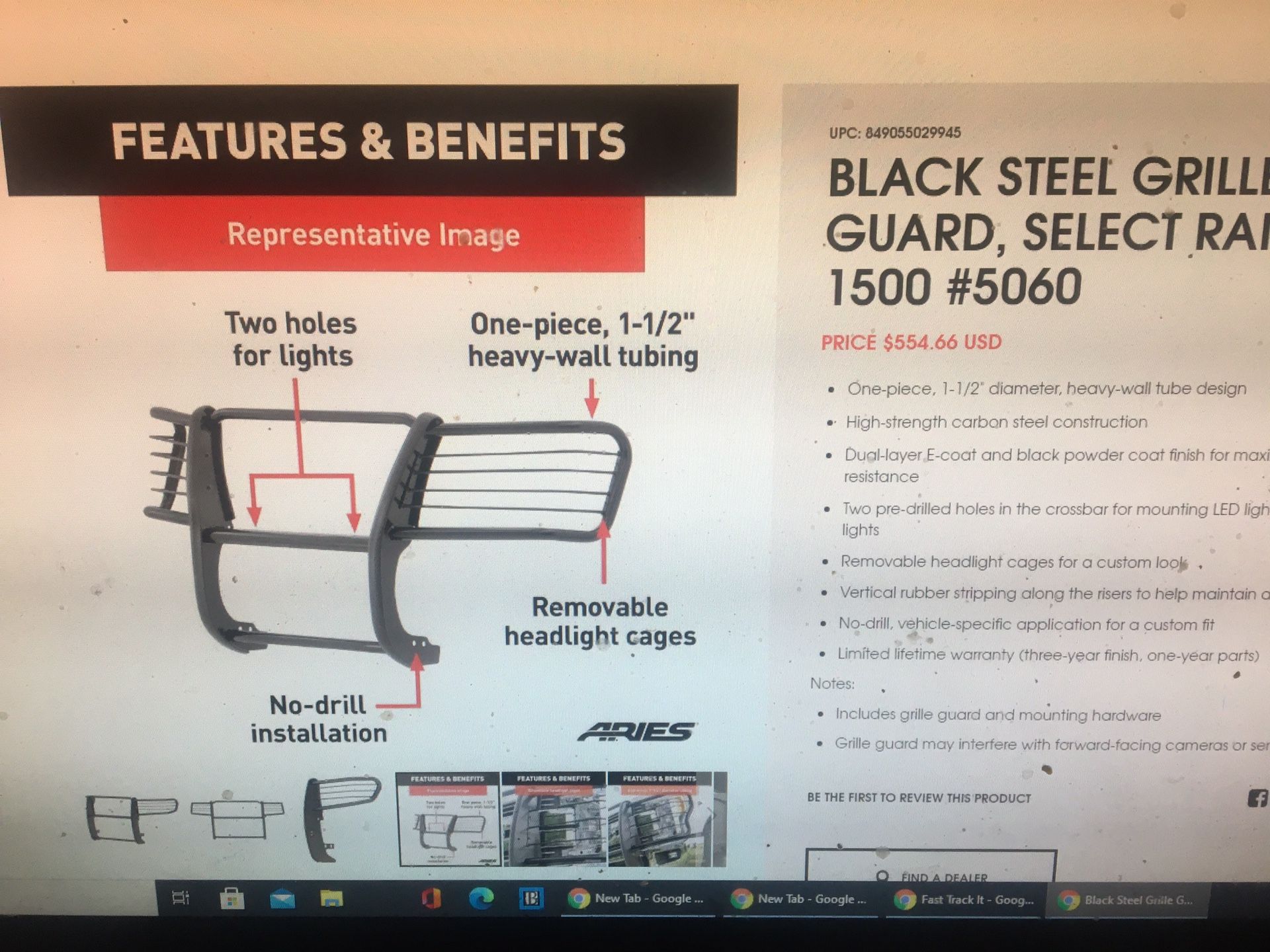 New Grille Guard For Dodge Ram 2019-21 New Body