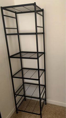 Black Metal Wire Shelving Unit 6-Tier