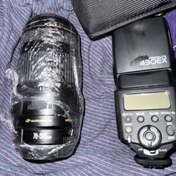 70-300  Image Stabilizer Ultra Lense; 450ex Flash W Case