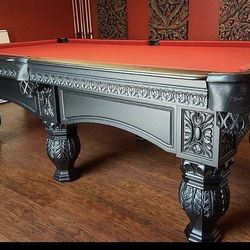 Custom ornate pool table
