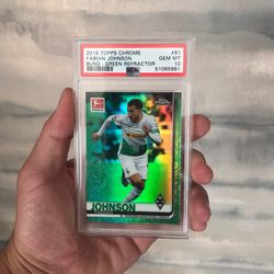 2019 Topps Chrome Fabian Johnson Green Refractor 10