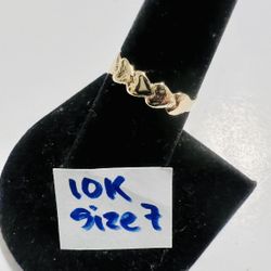 10K Solid Gold Wedding Ring Size 7