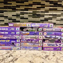 Nintendo 64 N64 Sports Games In Box 