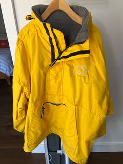 Yellow Pullover Anorak Jacket with Fleece Lining