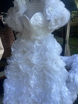 White Puffy Wedding Dress 