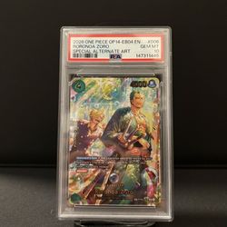 ONE PIECE OP14 / EB04 Roronoa Zoro SP PSA 10