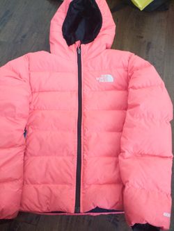 North face 600 girl double sided down girl coat size 12