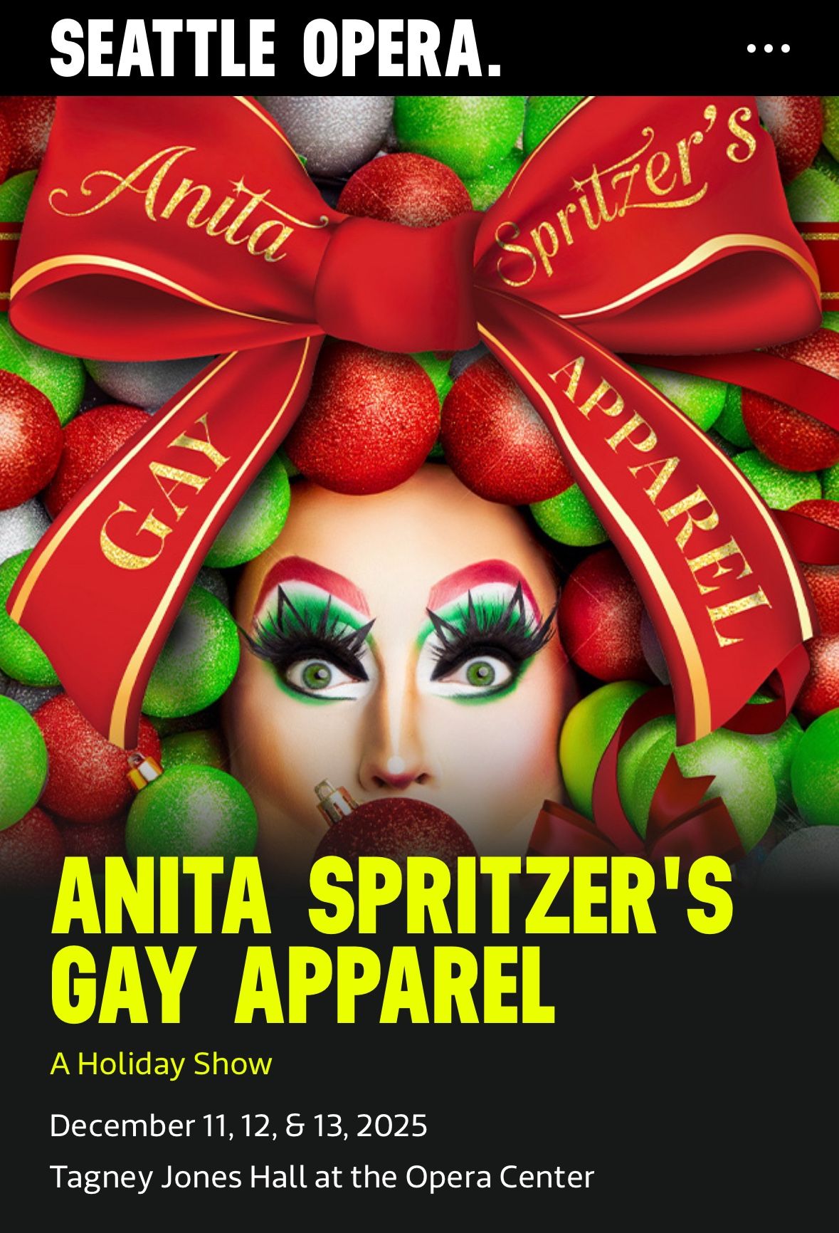 1 Ticket - Anita Spritzer’s Gay Apparel On Dec. 13th