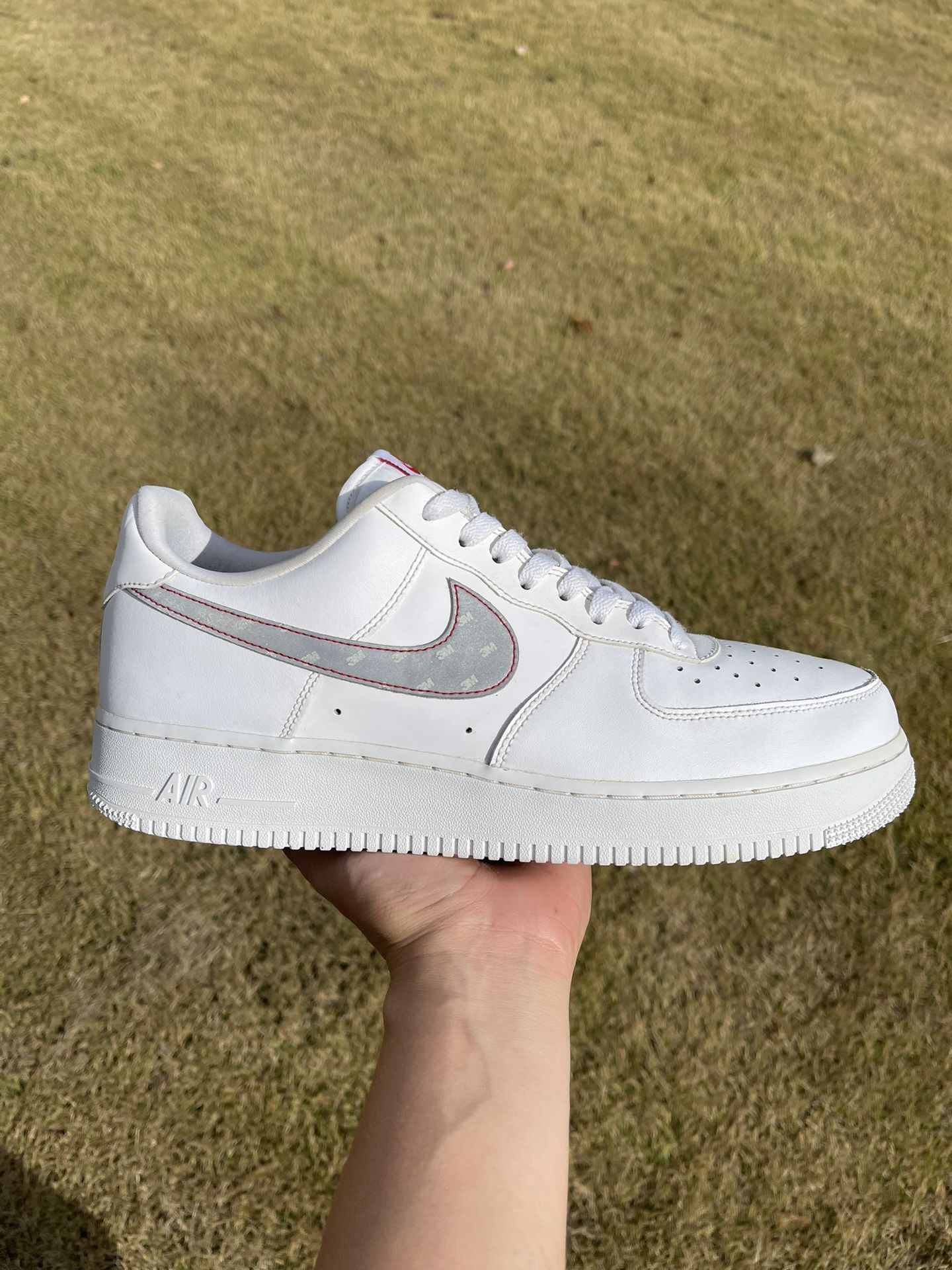 Nike Air Force 1 '07 3M White/Silver-Antr Men's 11 Basketball Shoes CT2296-100