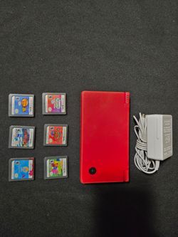 Nintendo DS + Charging Adapter & 6 Games *Tested/Working*