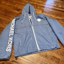 Michael kors top blue rain jacket