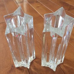 Waterford Crystal Star Candleholders 5.75”