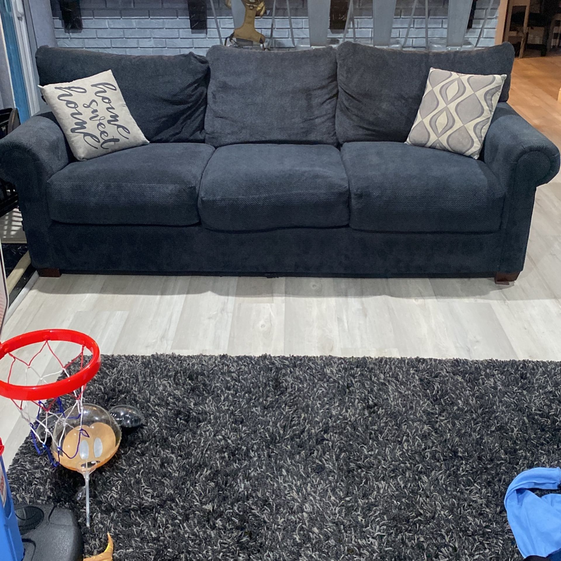 Navy blue Couch & (2)Loveseats
