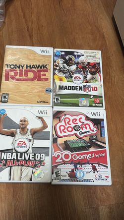 Wii Games tony hawk ride Rec Room Games NBA LIVE 09 madden nfl 10