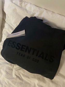 essentials black hoodie